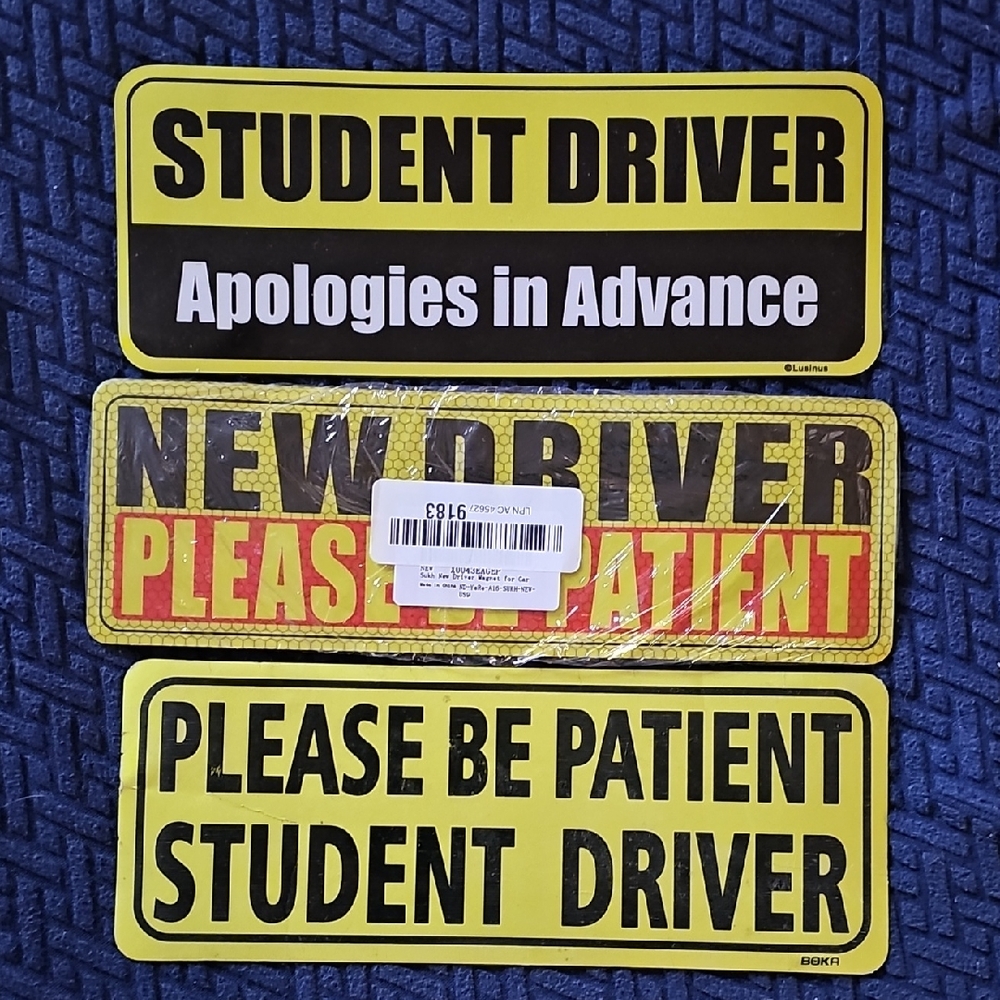 NEW Student Driver Car Magnet Set, Includes 4